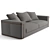 Luxurious Fendi Casa Montgomery Sofa & Loveseat 3D model small image 2