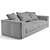 Luxurious Fendi Casa Montgomery Sofa & Loveseat 3D model small image 3