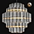 Elegant Vittoria Chandelier: Metal and Glass Beauty 3D model small image 3