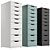 IKEA ALEX 9-Drawer Cabinet - Multiple Colors! 3D model small image 3