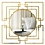 Luxury Gold Deco Mirror 3D model small image 1