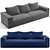 Luxurious Fendi Casa Montgomery Sofa 3D model small image 1
