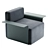 Cubo Mint: Sleekly Modern Lounge Chair 3D model small image 1