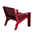 Réphir LA REDOUTE Adirondack Armchair: Timeless Comfort for Your Outdoor Space 3D model small image 5