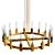 Golden Villa Pendant Chandelier 3D model small image 4