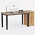 Sleek Office Desk Set 3D model small image 2