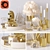 Golden Elegance: Decor Set 35 3D model small image 1