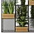 Rustic Indoor Plants Set with Concrete Pots 3D model small image 5