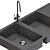 Sleek Vigo Minimal Sink 3D model small image 4