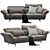 Modern Italian Sofa Set: Ditre Italia On Line 3D model small image 1