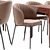 Modern Coral Dining Chair and Brooklyn Table Set 3D model small image 4