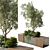 Urban Green Benches Collection: Plants & Trees 3D model small image 2
