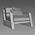 RH TROPEA Lounge Chair: Modern Comfort and Style 3D model small image 5