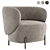 Modern LABIMBA Armchair: 3 Color Options, Multiple Formats 3D model small image 2