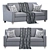 Birchlane Modern Sofa: Stylish and Comfortable 3D model small image 1