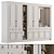 Elegant White Wood Hall Set 3D model small image 1