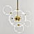 Spiked Bubble Glass Chandelier 3D model small image 1