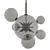 Spiked Bubble Glass Chandelier 3D model small image 2
