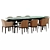 Giorgetti Blade Dining Set 3D model small image 1