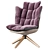 Husk Lounge Chair: Modern Comfort 3D model small image 2