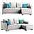 Fusion Furman Corner Sofa: Sleek and Versatile 3D model small image 2