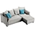 Fusion Furman Corner Sofa: Sleek and Versatile 3D model small image 4