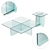 Sleek Glass Tables - 2 Models 3D model small image 1