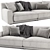 Modern Poliform Paris Seoul Sofa 3D model small image 3