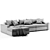 Elegant Poliform Dune Chaise 3D model small image 6