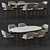 Modern Thonet 520 and Arden Dining Table 3D model small image 1