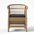 JANO Garden Chair: Synthetic Rattan, Black Cushion 3D model small image 2