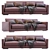 Luxury Flexform Magnum Leather Sofa 3D model small image 2