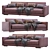 Luxury Flexform Magnum Leather Sofa 3D model small image 3