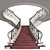 Elegant Mansion Staircase 3D model small image 1