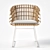 Elegant Merina Chair: Crisal Decoracion 3D model small image 2