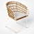 Elegant Merina Chair: Crisal Decoracion 3D model small image 5