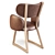 Polus 007: Stylish Oak Dining Chair 3D model small image 2