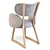 Polus 007: Stylish Oak Dining Chair 3D model small image 3