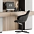 Elegant Ergonomic Home Office Desk 3D model small image 4