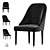 Elegant Velvet Dining Chair 3D model small image 1