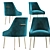 Luxurious Velvet Elowen Chair 3D model small image 2