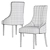 Luxurious Oxford Velvet Dining Chair 3D model small image 7
