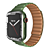 Sleek Apple Watch Series 7: 45mm Green Aluminum & Leather Link 3D model small image 1