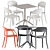 Elegant Stackable Chair & Table Combo 3D model small image 1