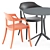 Elegant Stackable Chair & Table Combo 3D model small image 2