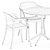 Elegant Stackable Chair & Table Combo 3D model small image 5