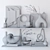 Stylish Decorative Shelves 3D model small image 6