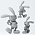 V-Ray Render Rabbit: 46580 Polys 3D model small image 3