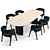 Modern Baxter Dinning Set 3D model small image 2