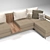 Sleek Corner Sofa 3D model small image 2